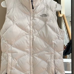 Northface white down puffer vest